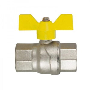 Газовый кран ЭКО 3/4″ ВВ прямой, латунь (EKB-02-Y)