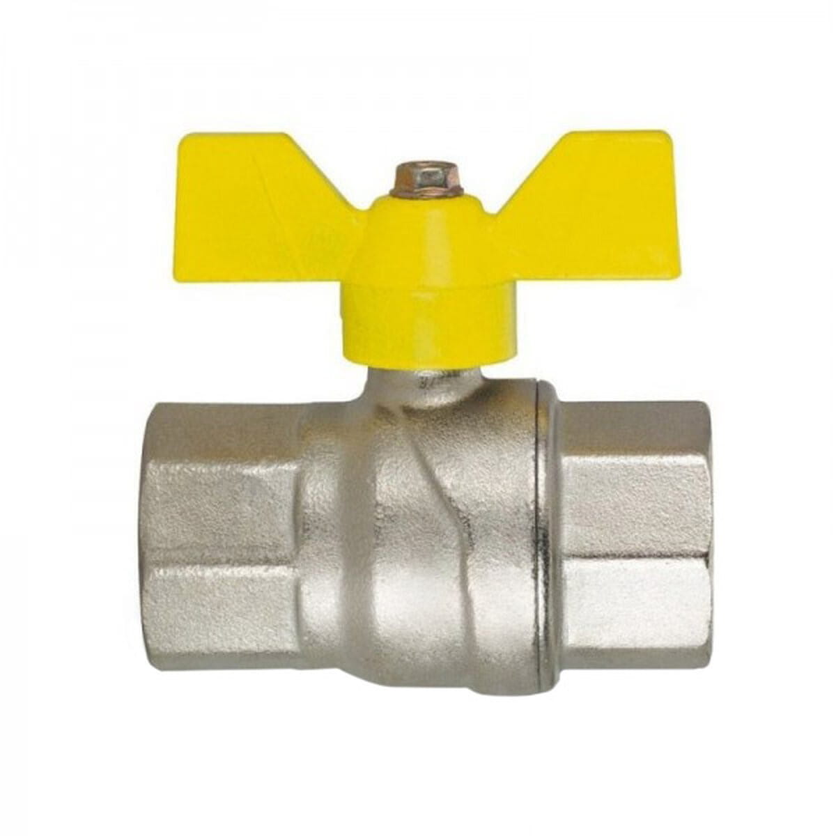 SW-55744_0 Газовый кран ЭКО 3/4″ ВВ прямой, латунь (EKB-02-Y)