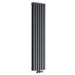 Дизайнерский радиатор Rastas Aurora 2 1500x360 вертикальный, антрацит матовый