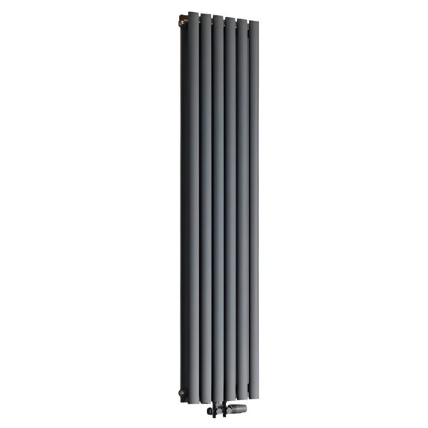 Дизайнерский радиатор Rastas Aurora 2 1500x360 вертикальный, антрацит матовый
