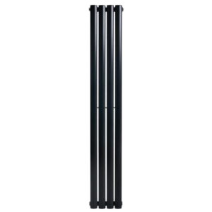 Дизайнерский радиатор Rastas Aurora 1 1800x360 вертикальный, черный матовый