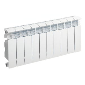 Алюминиевый радиатор Nova Florida Desideryo D4 350/100 боковое подключение, белый (10 секций в сборе) (V68201410)