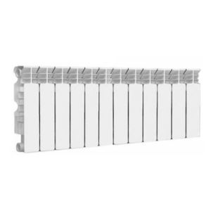 Алюминиевый радиатор Nova Florida Desideryo D4 350/100 боковое подключение, белый (12 секций в сборе) (V68201412)