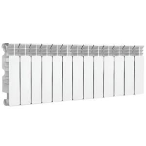 Алюминиевый радиатор Nova Florida Desideryo D4 350/100 боковое подключение, белый (14 секций в сборе) (V68201414)