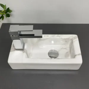 Умывальник накладной VBI Komo R 370х185 прямоугольный