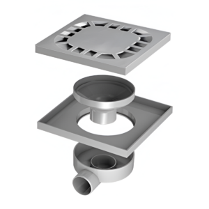 Трап для душа Peštan Primo Square 150x150 мм пластик, хром