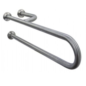 Поручень тройной NOFER 600х154х160 из нержавеющей стали сатин (15048.S)