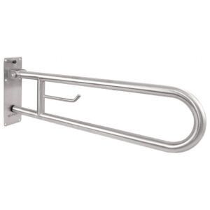 Откидной поручень NOFER 800х32х192 из нержавеющей стали хром (15051.80.B)