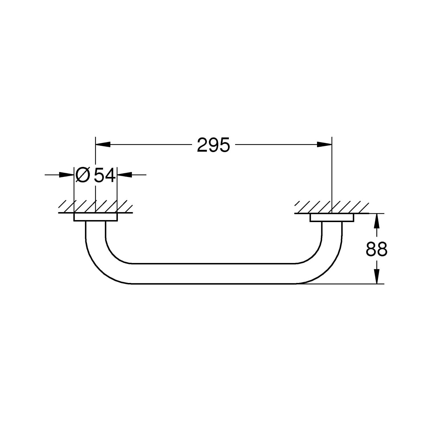 OL-40421001_2 Поручень для ванной Grohe Essentials Cube New, настенный, нержавеющая сталь, хром (40514001)
