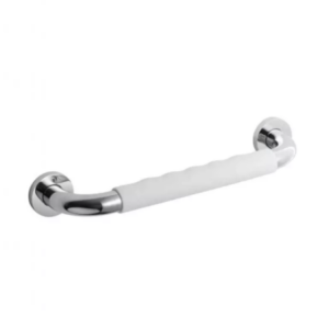 Поручень для ванны Stellaforme Dodatki настенный, с белой накладкой, нержавеющая сталь, хром (19.009SLW)