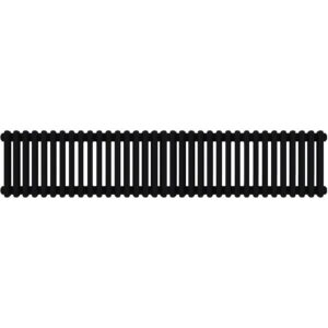 Дизайнерский радиатор Irsap Tesi 4 300x1509 горизонтальный, черный матовый (RT 4 0400 33 К1 A4 02 N on legs)