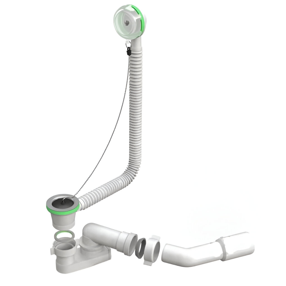 46864 Сифон для ванны AQUA FACTORY 1 1/4" пластик, белый (4741UA54GR)