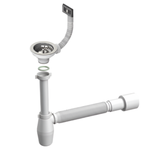 Сифон для мойки AQUA FACTORY пластик, белый (4110UA46GR)