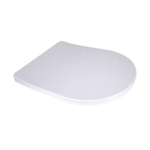 Сиденье для унитаза напольного Qtap Vlasta дюропласт, с микролифтом, быстросъемное, плоское