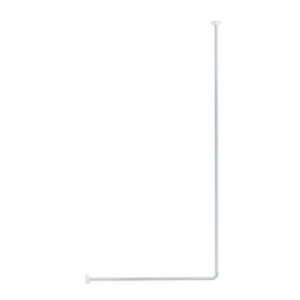 Карниз для ванной AWD 80х94-180 см дюбельный, алюминий, белый (AWD02100816)