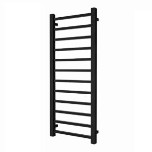 Водяной полотенцесушитель Rastas Safir 1200x540 низкоуглеродистая сталь, черный матовый (RR-ES1200540В)