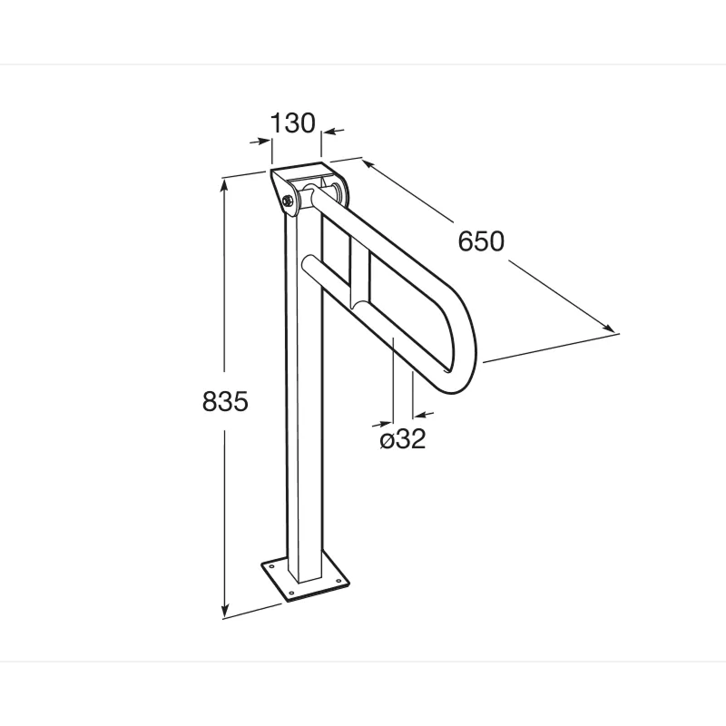 UIN-A816910009_2 Поручень Access Comfort 835х650х130 металлический (A816910009)