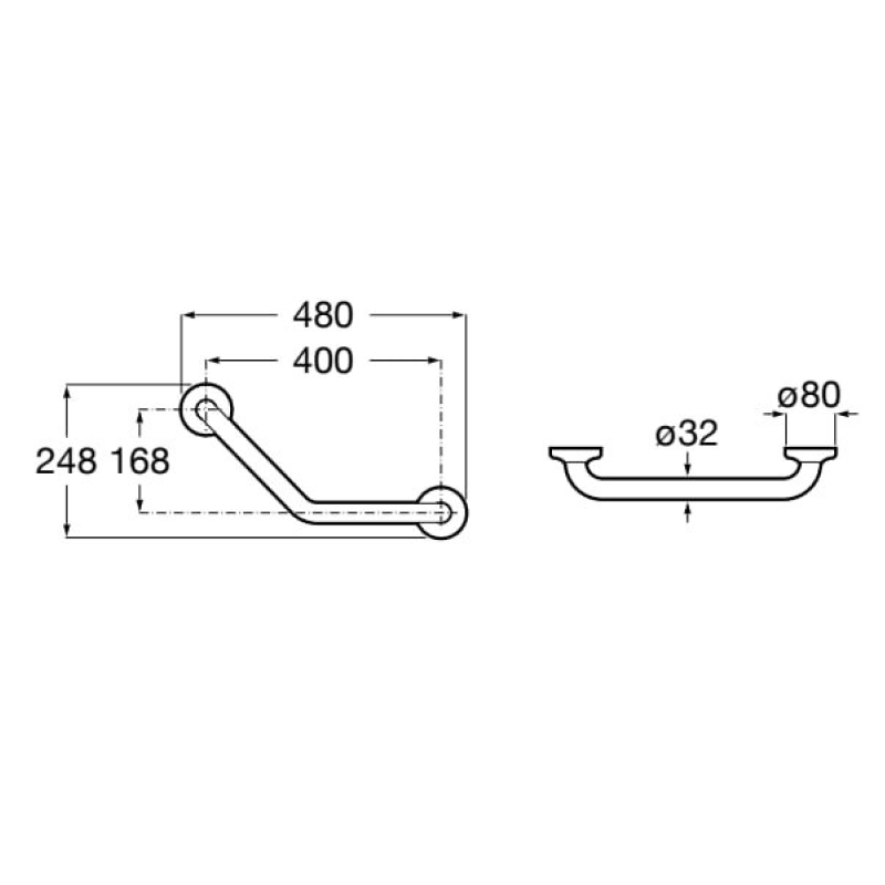 UIN-A816931001_2 Поручень угловой Roca Access Comfort откидной (A816931001)