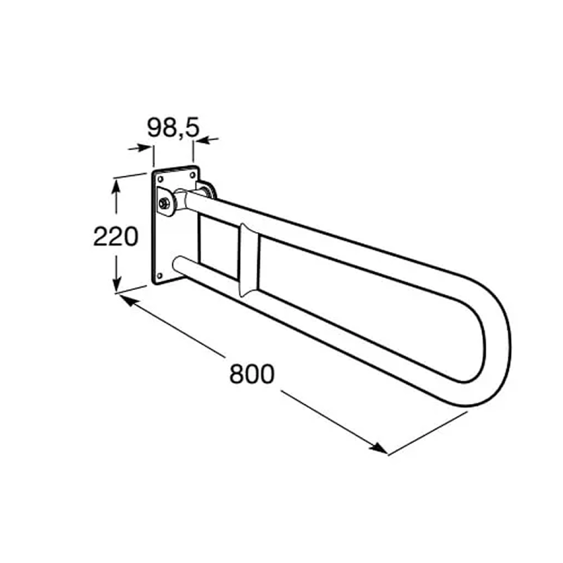 UIN-A816933001_2 Поручень откидной Roca Access Comfort 220х800х99 (A816933001)