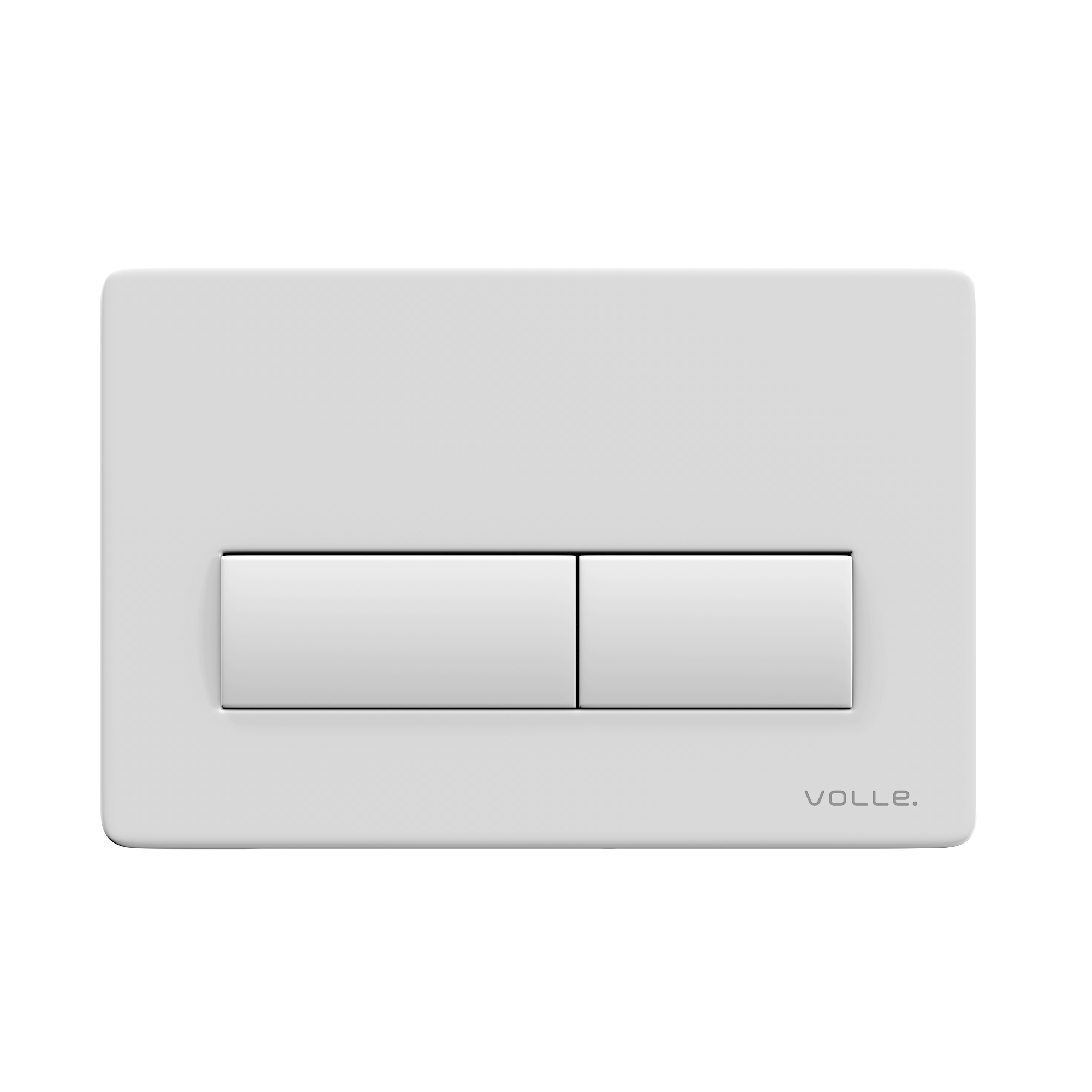 100170 Кнопка для инсталяции VOLLE Largo Ola прямоугольная, белый матовый (2230.010407)
