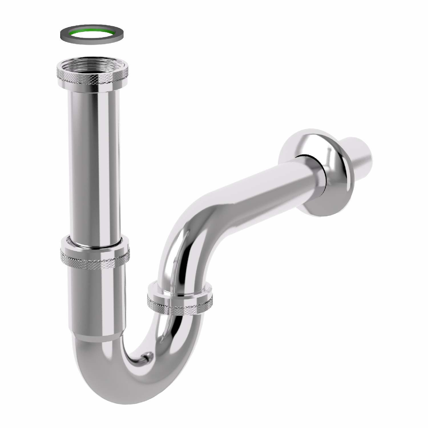 93416 Сифон для раковины Imprese 1 1/4" нержавеющая сталь, хром (d12601111S)