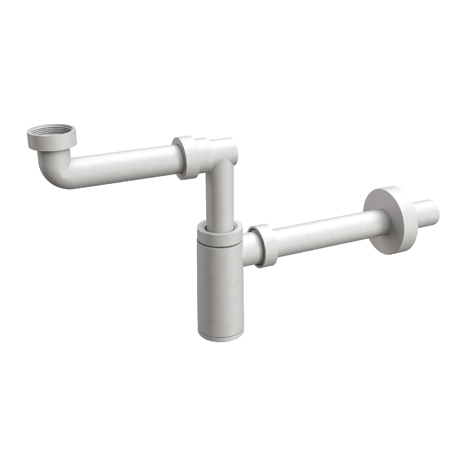 93656 Сифон для раковины Imprese 1 1/4" пластик, белый (d12601111S)