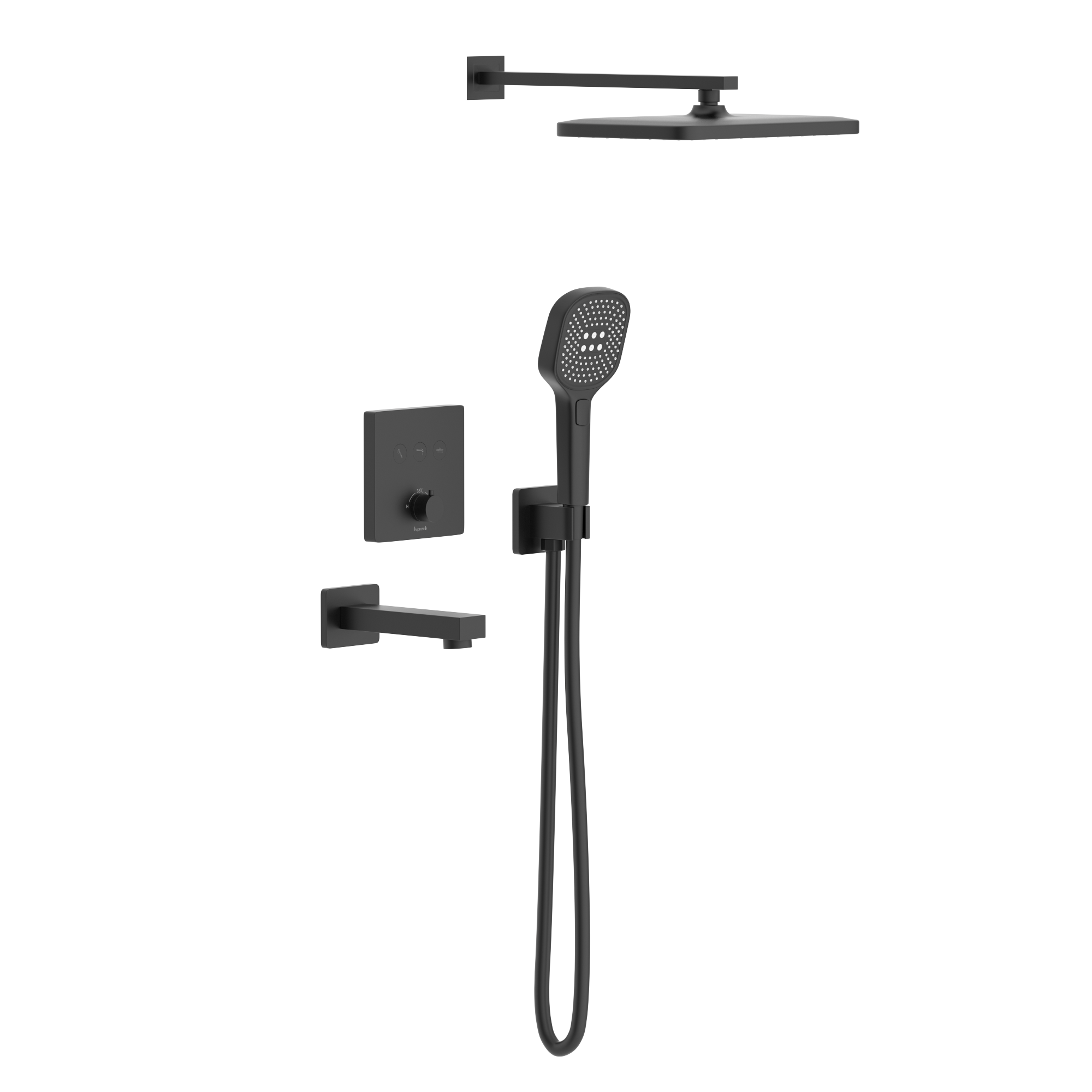 93963 Душевая система Imprese Bilovec Clicl скрытого монтажа, латунь, черный матовый (t04800910SBC)