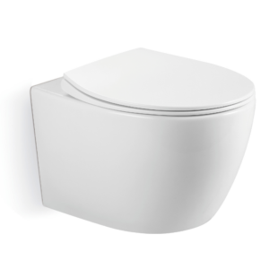 Подвесной унитаз Imprese Swetly 520x373 полукруглый, с сиденьем Slim slow-closing, белый глянцевый (c06805203)