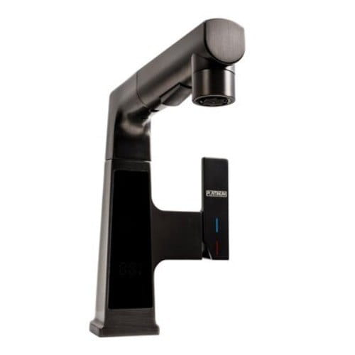 PLTM-SP000041416 Смеситель для умывальника Platinum выдвижной, латунный, черный матовый