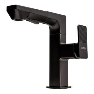 Смеситель для умывальника Platinum однорычажный, нержавеющая сталь, черный матовый