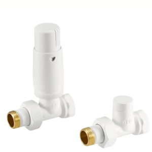 Термостатический комплект ARTTIDESIGN 1/2″ ВН прямой, белый матовый