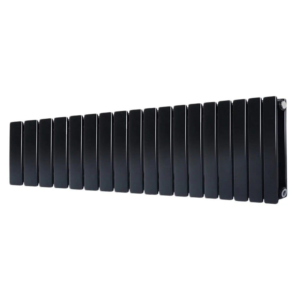 AD-LV II.G.18.30.120.5.B_0 Дизайнерский радиатор ARTTIDESIGN Livorno II 300x1224 горизонтальный, черный матовый (LV II.G.18.30.120.5.B)