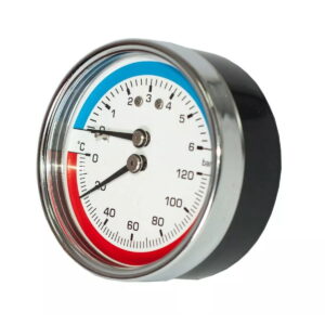 Термоманометр радиальный Karro биметаллический 1/2" 6 бар 120°C (KR1086B)