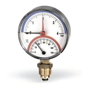 Термоманометр радиальный Watts F+R818 биметаллический 1/2" 4 бар 120°C (10018749)