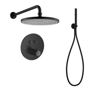 Душевая система Imprese Smart Click с термостатом, латунь, черная матовая (ZMK101901216)