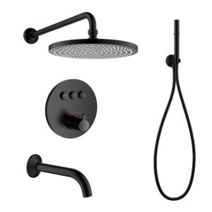 Душевая система Imprese Smart Click с термостатом, латунь, черная матовая (ZMK101901227)