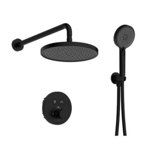 Душевая система Imprese Centrum с термостатом, латунь, черный матовый (V-10261ER)
