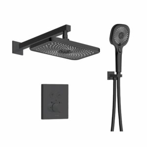 Душевая система Imprese Centrum с термостатом, латунь, черный матовый (V-10301EQ)