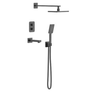 Душевая система Imprese Bilovec с термостатом, латунь, черная матовая (t04800910STC)