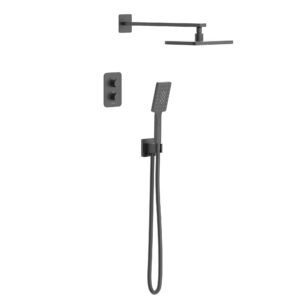 Душевая система Imprese Bilovec с термостатом, латунь, черная матовая (t04800901SQС)