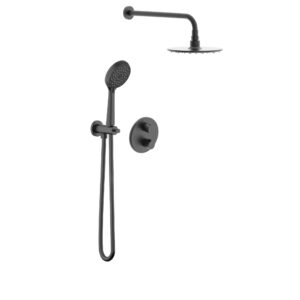 Душевая система Imprese Kucera с термостатом, латунь, черный матовый (t04803410SRC)