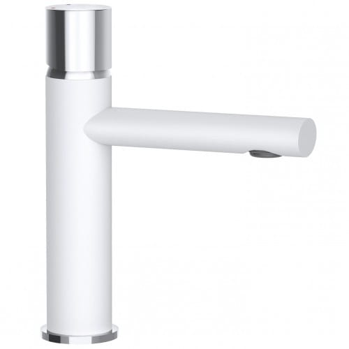 TAR-000056984_0 Смеситель для умывальника Rubineta Etna 18 однорычажный, латунь, белый матовый