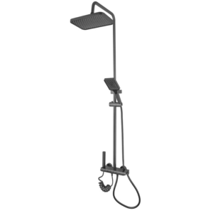 Душевая система Zerix PBI-009-J с изливом, алюминиевая, графит