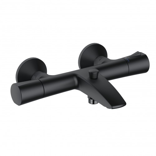 GRM-44109-01 Смеситель для ванны Kludi Zenta SL с термостатом, черный матовый (351013938)
