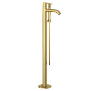 Смеситель для ванны Kludi Bozz напольный, брашированное золото (38590N076)