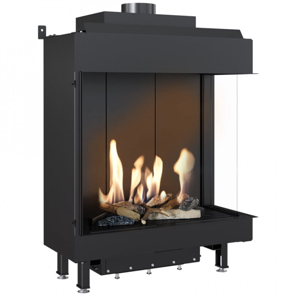 LEO/P/76/62/G31/37MBAR Газовый камин Kratki LEO 76/62 P NG 8,5 кВт сталь