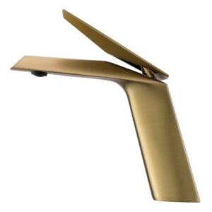 Смеситель для умывальника Nett DTG-66 однорычажный, латунный, золото матовое