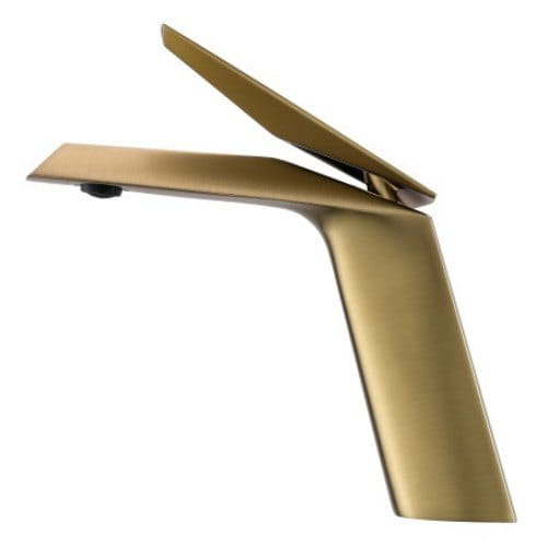 NET-081330 Смеситель для умывальника Nett DTG-66 однорычажный, латунный, золото матовое