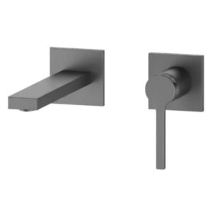 Смеситель для умывальника Nett QGr-22 скрытого монтажа, нержавеющая сталь, графит матовый