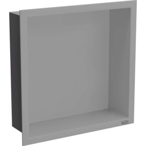 Полка в ванную Nett YGr-29 встроенная, нержавеющая сталь, серая